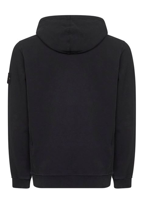 brushed organic cotton  man black STONE ISLAND | K2S15 6100029 S0A20V0029
